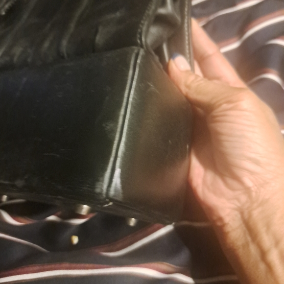 Vintage Black Leather Medical Bag/purse with Secret Locked Compartment - Picture 5 of 12